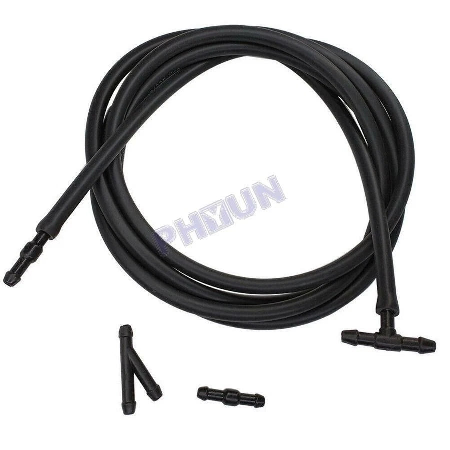 2 Meter Wiper Washer Hose Pipe + Connectors for Windscreen Washer Jet Pump