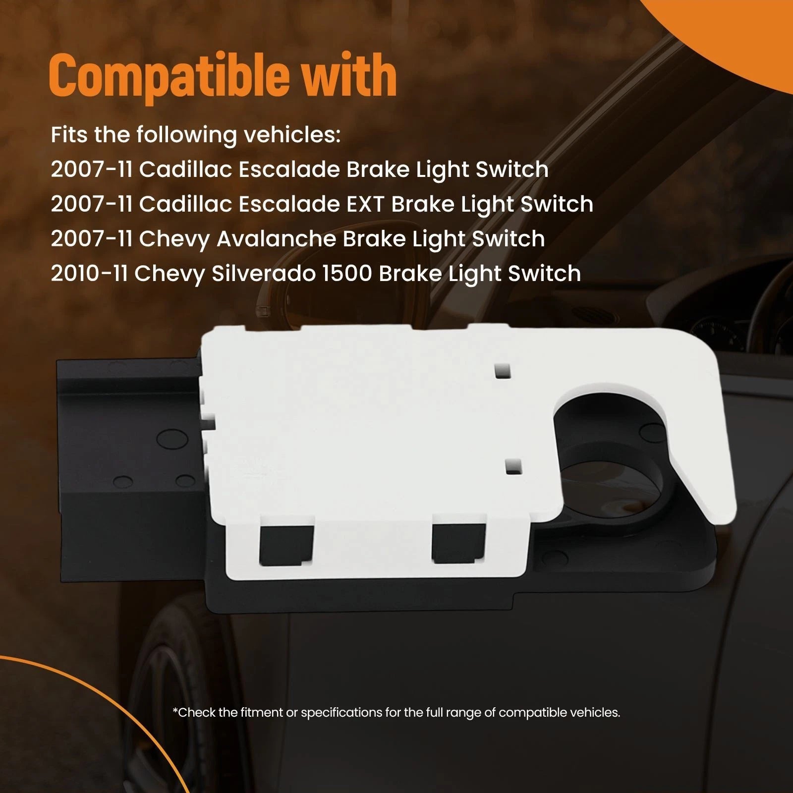 Brake Light Switch for Cadillac Escalade/Yukon XL (2007–2011) 25981009