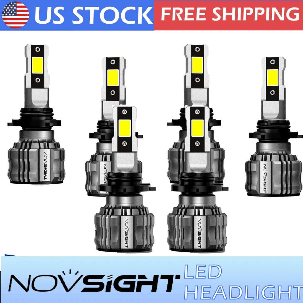 6X 9005 9006 LED Headlight Kit for Various Vehicles