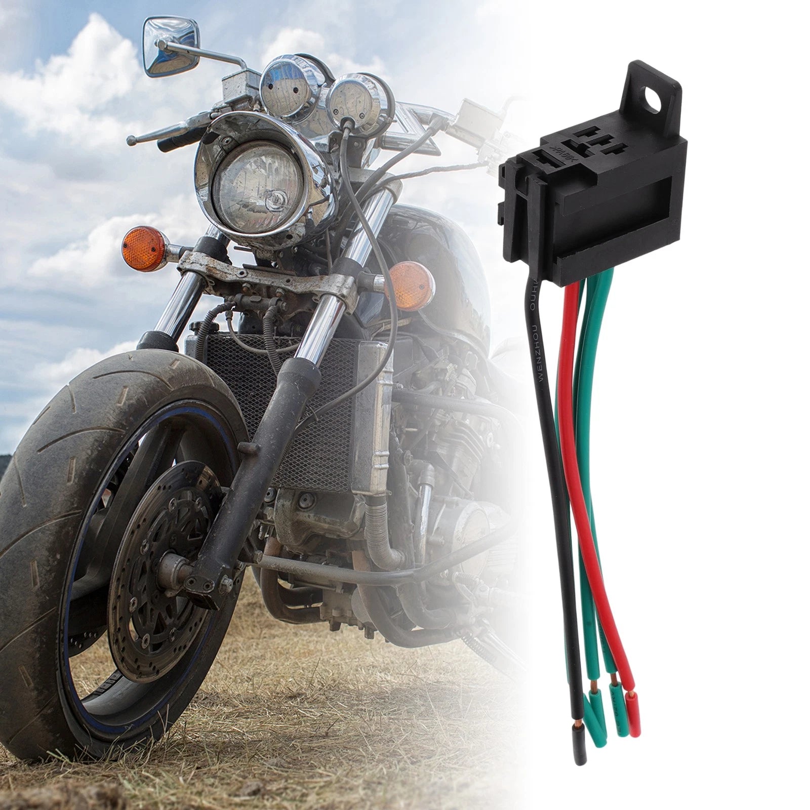 1 Pc 30A 5 Pin Waterproof Auto Relay for Car with Harness Socket