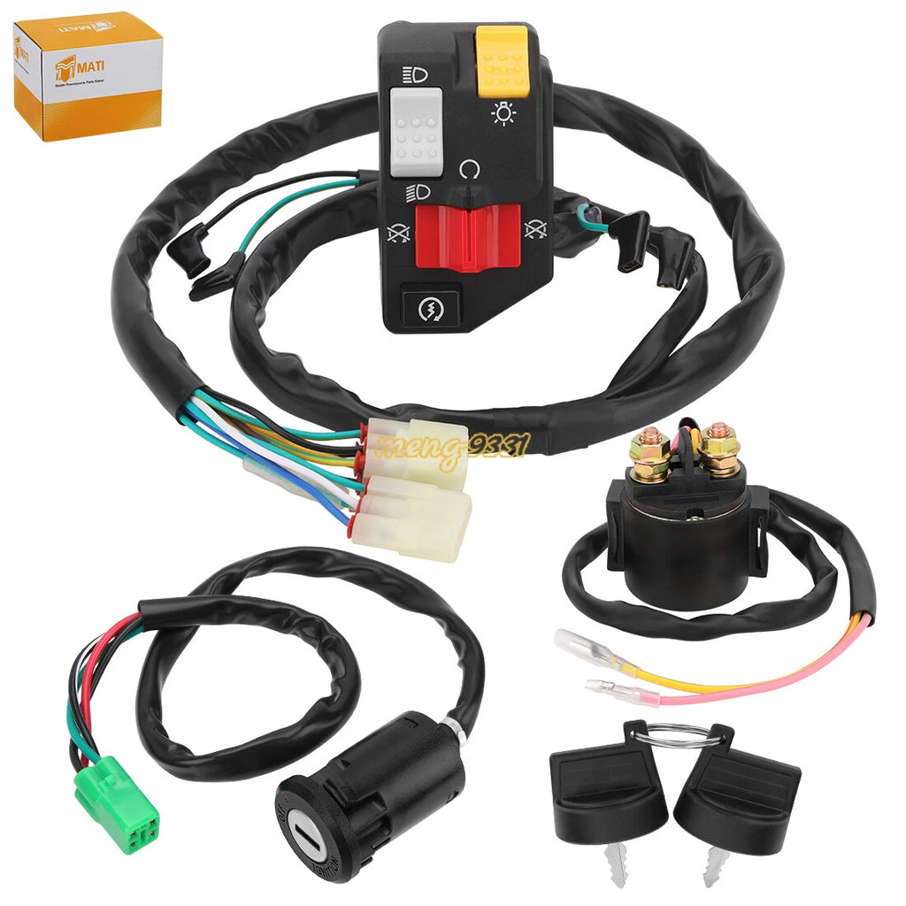 Handlebar Key Switch Starter Relay Kit for Honda Sportrax 400 (2000–2006)