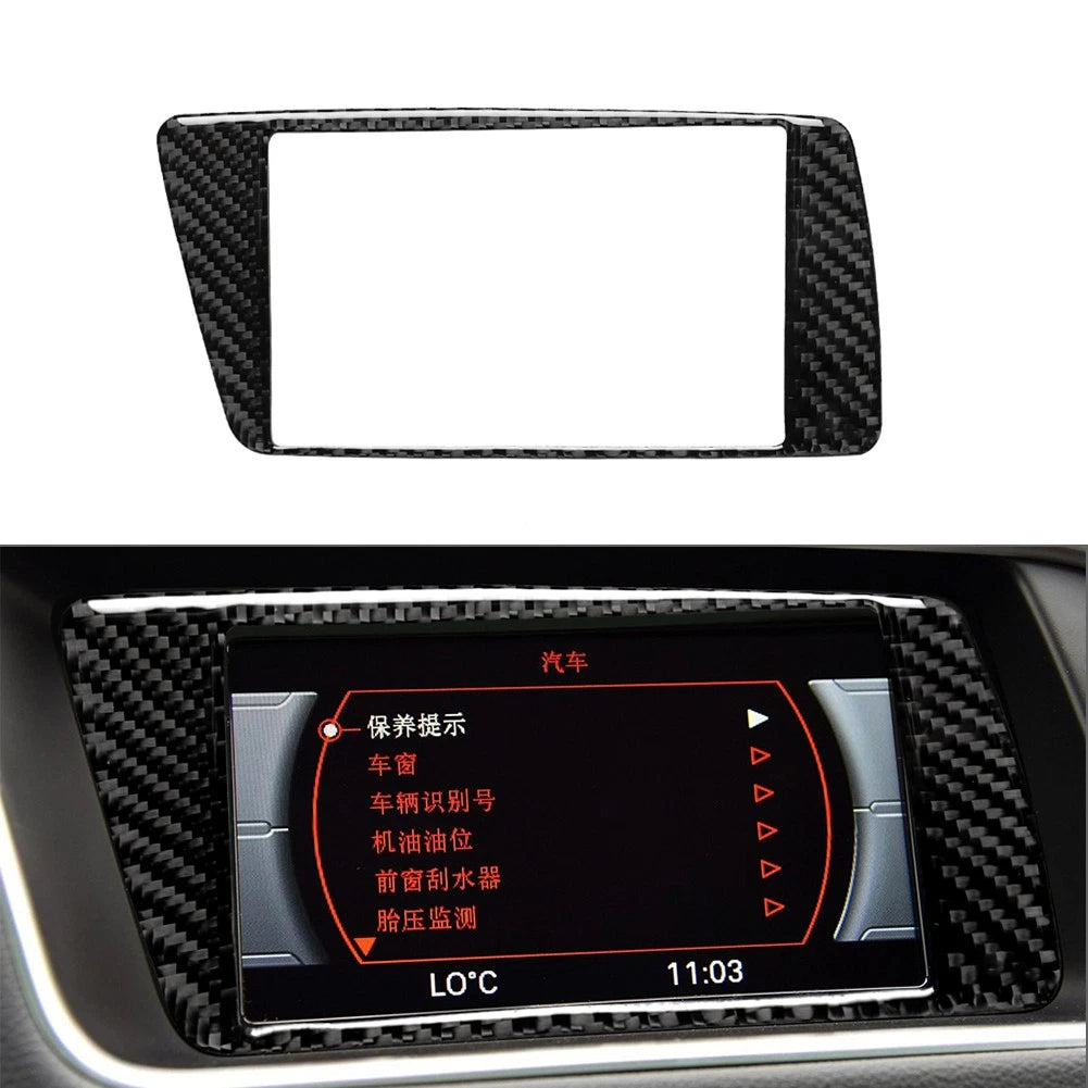 7" Carbon Fiber GPS Navigation Panel Cover for Audi Q5 SQ5 (2009–2017)
