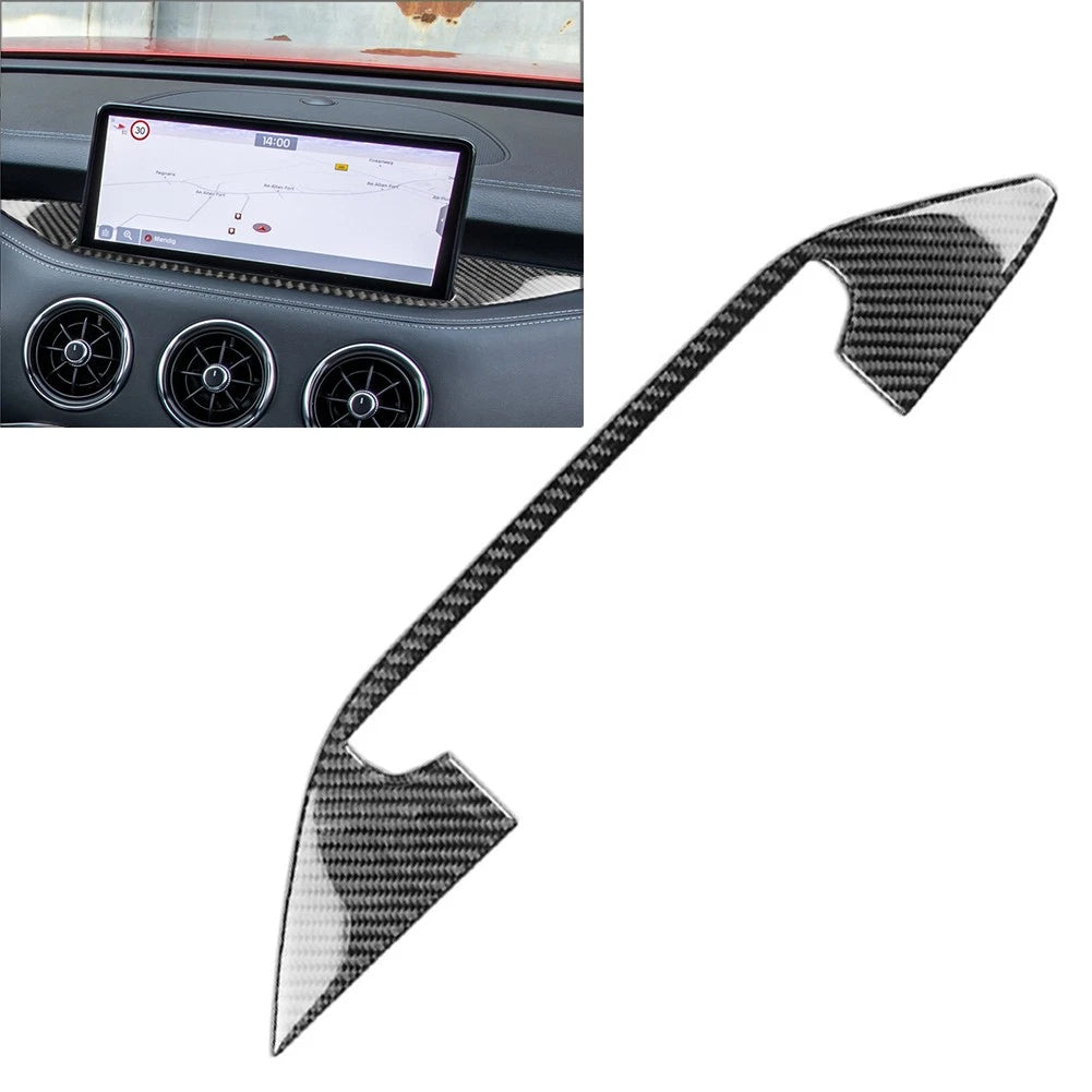 Carbon Fiber Navigation GPS Panel Cover for Kia Stinger (2018–2023)