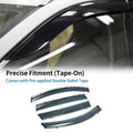 Window Deflectors Side Vent Visors Black 1 Set for Ford Edge (2015–2024)