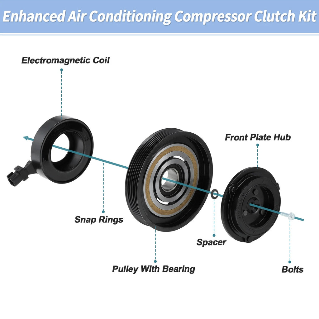 AC Compressor Clutch Kit for Dodge Nitro (2009–2011) & Jeep Liberty (2008–2012)