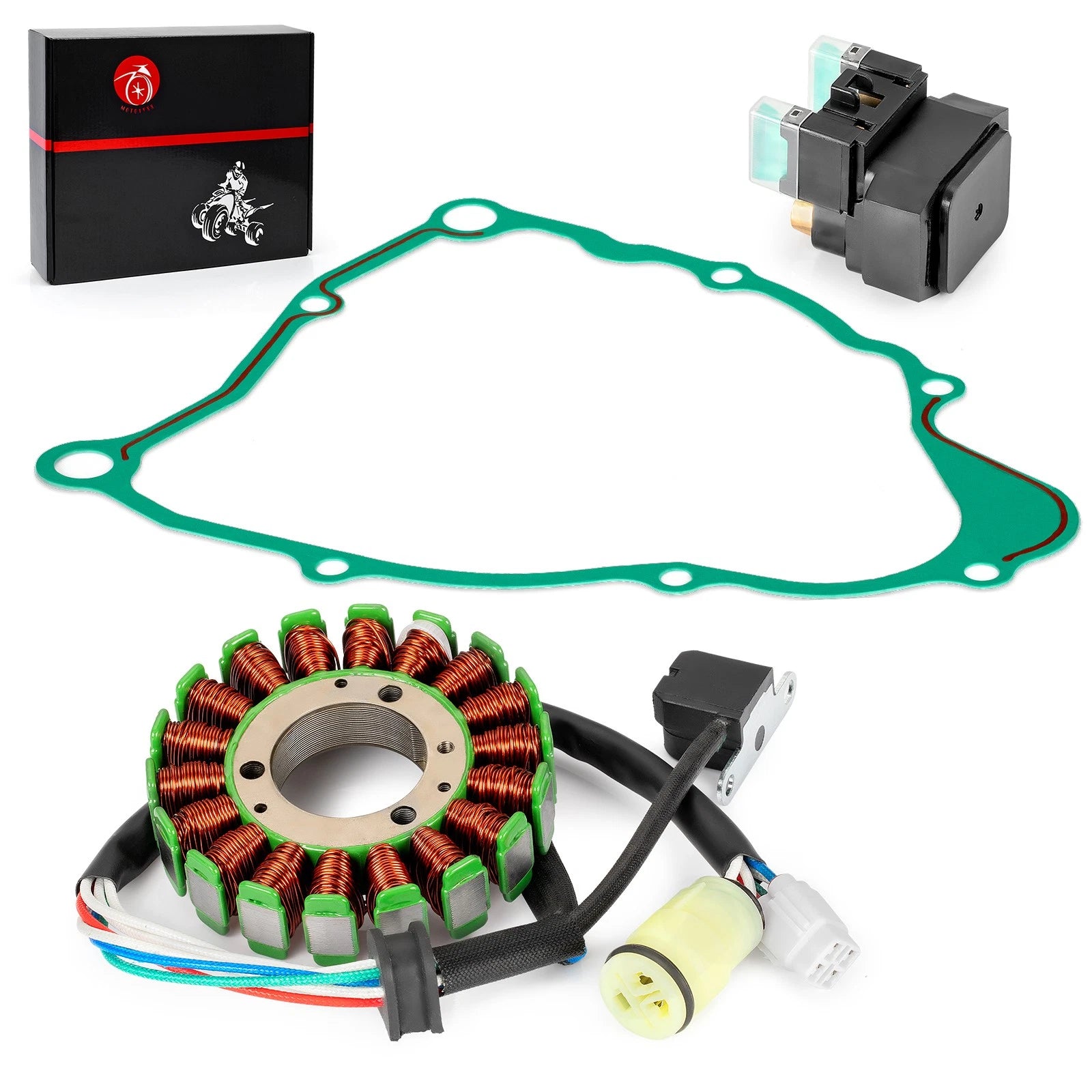 Stator Generator w/ Starter Solenoid Relay for Yamaha Bear Tracker 250 (2001–2004)