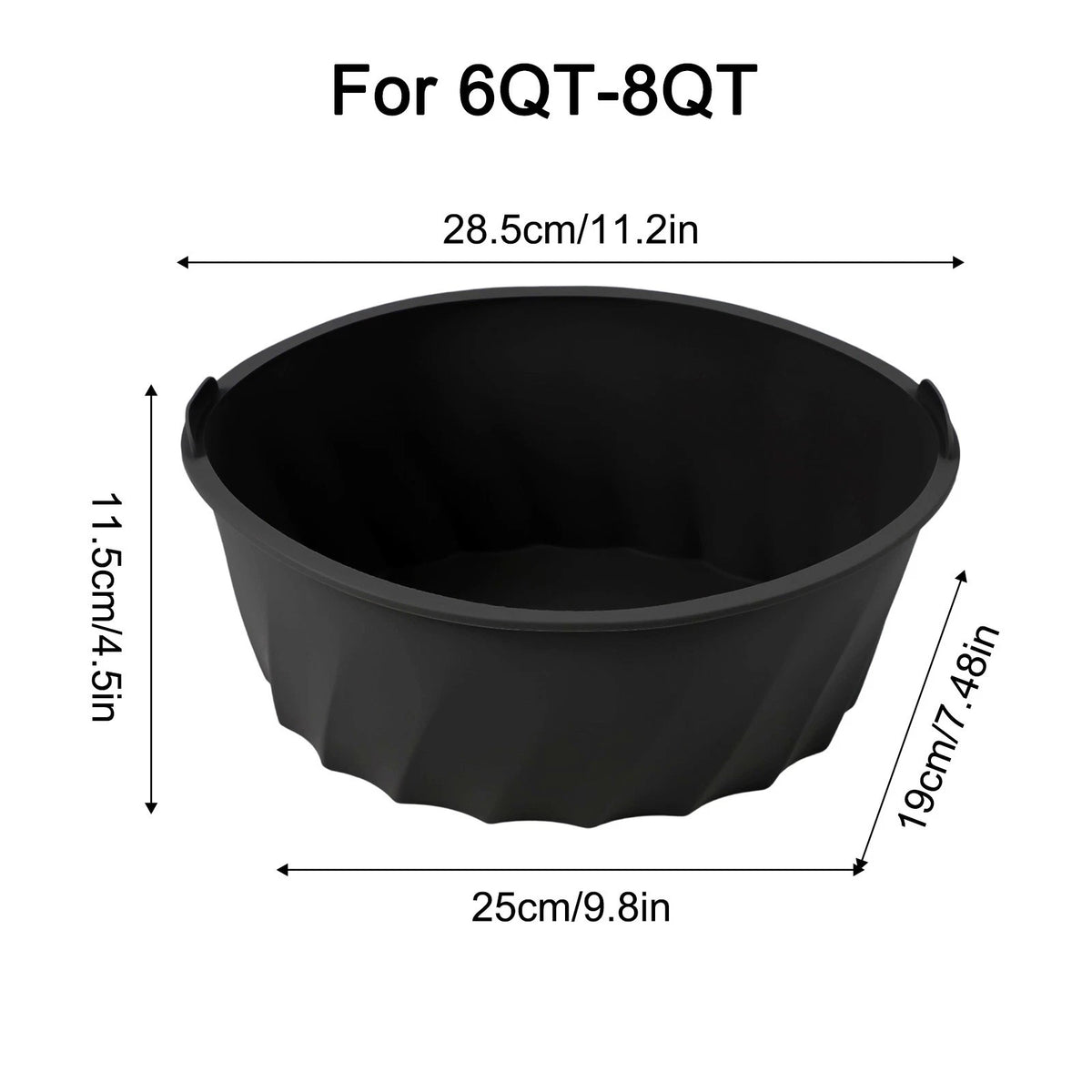 Silicone Liner for 6-8 Quart Slow Cookers (Easy Cleanup)