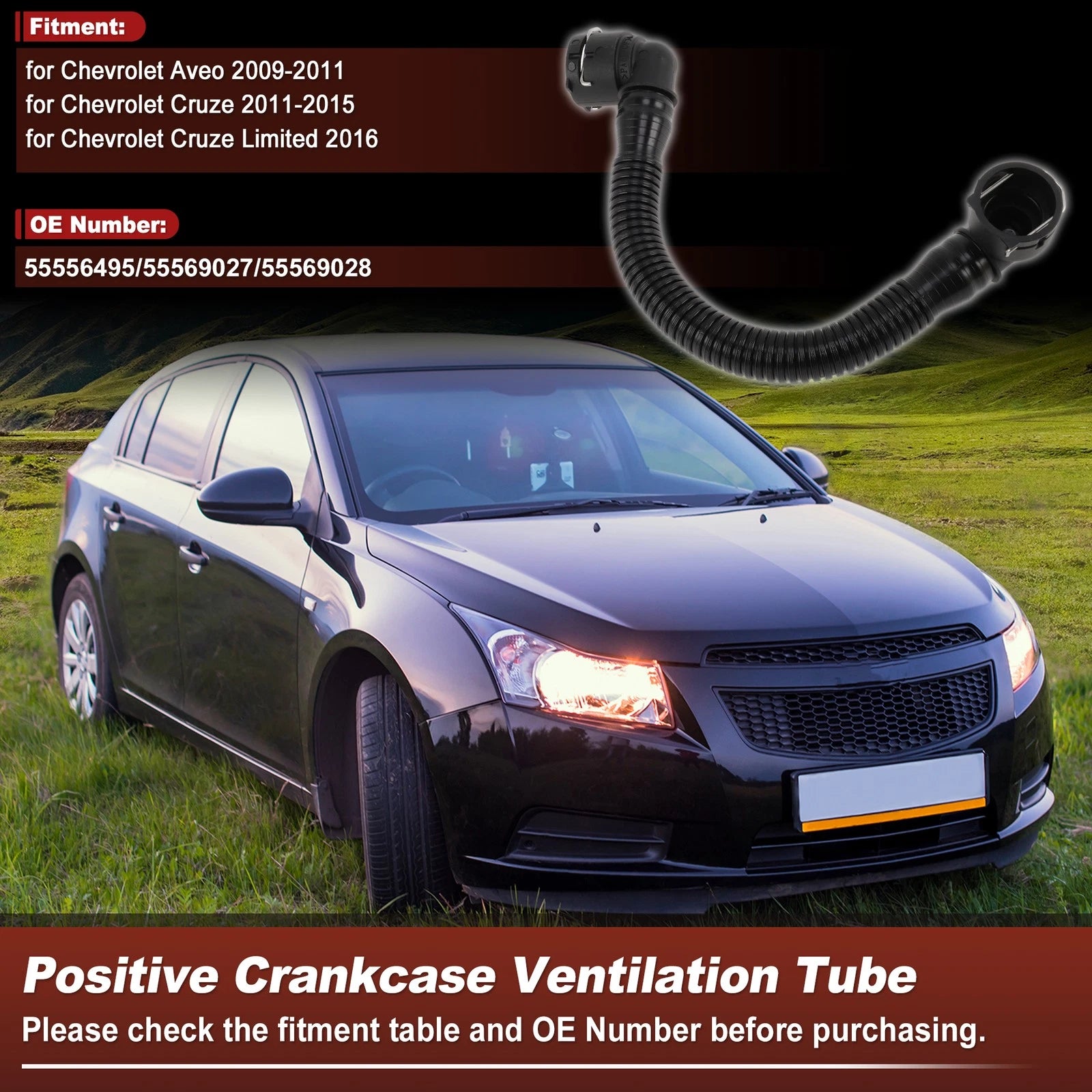 PCV Valve Tube Replacement for Chevrolet Aveo 2009–2011