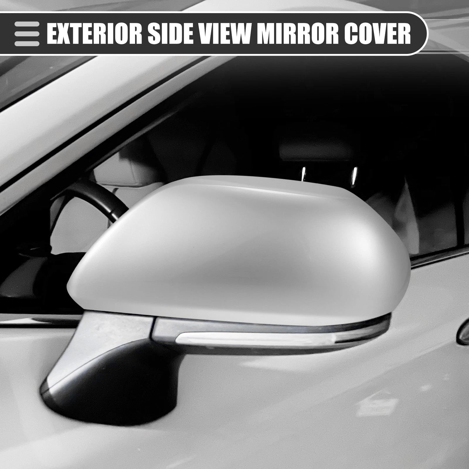 Left Side Mirror Cover Cap Replacement for Toyota Highlander (2009–2014) ABS