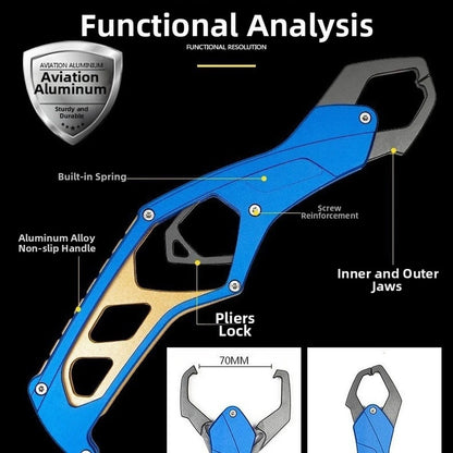 Sturdy Aluminum Fish Grip Tool for Safe Handling