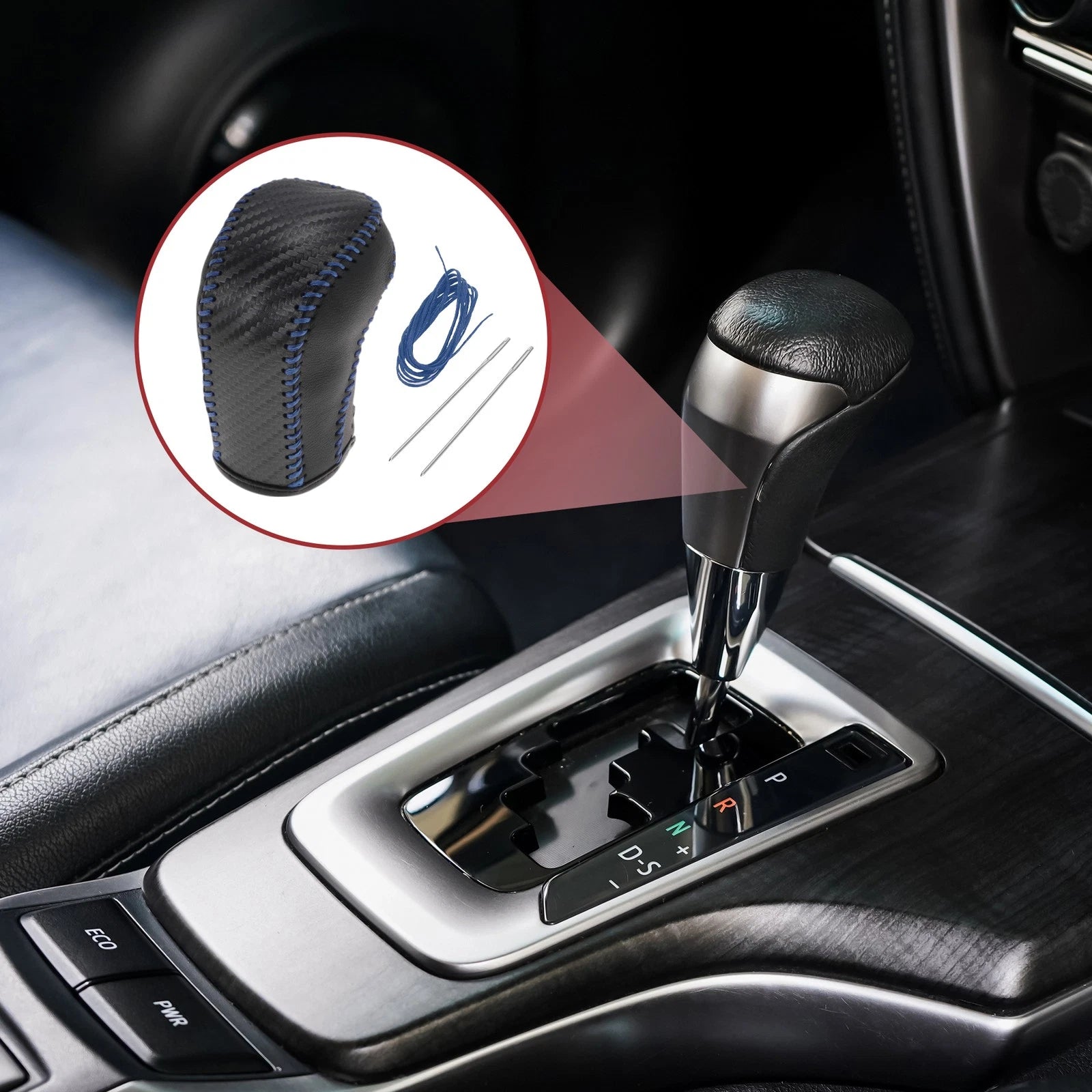 Gear Shift Knob Cover Replacement for Hyundai Tucson (2015–2018) Black
