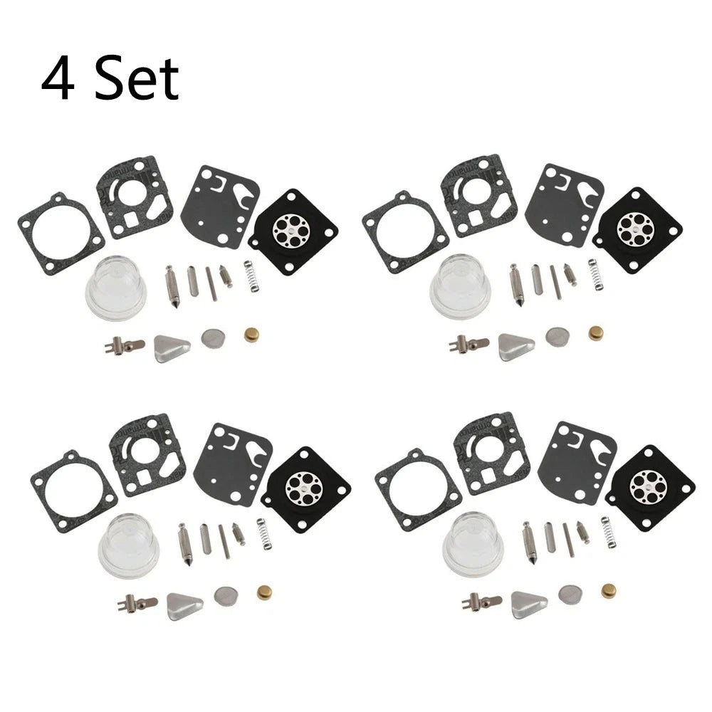 Set of 4 Carburetor Diaphragm Repair Kits for ZAMA C1U C1Q RB-47