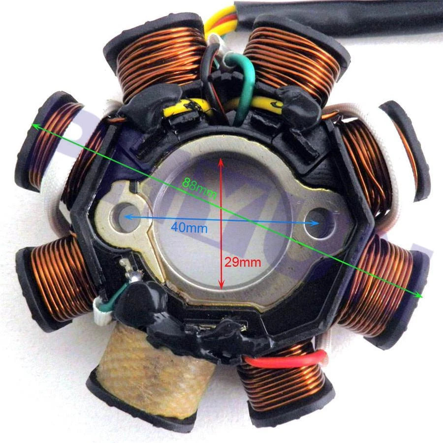 DC Ignition Stator Magneto Coil Generator 8 Pole for GY6 150cc 125cc (2000–2023)