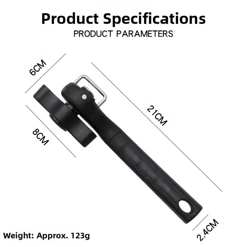 Compact Stainless Steel Can Opener Tool for Cans Lids Bottles