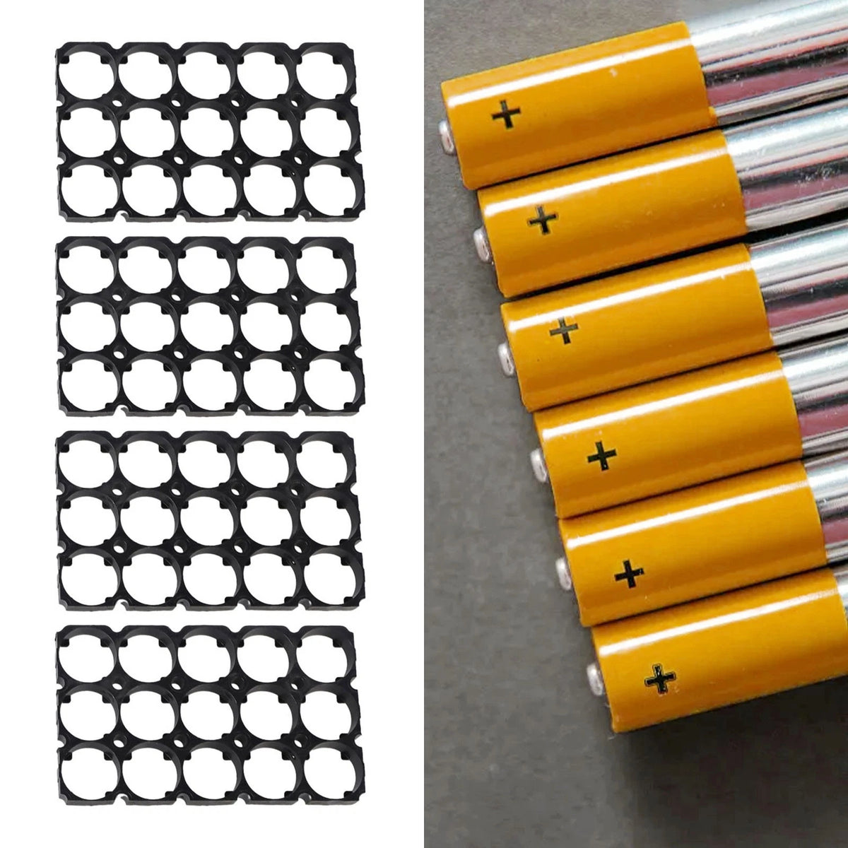 Battery Holder for DIY Organization (ABS+PC Plastic Frame)