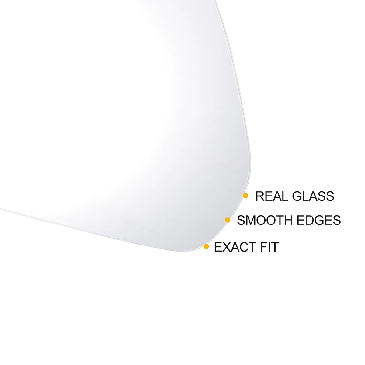 Right Side White Mirror Glass for Hyundai IX25 Creta (2014–2017)