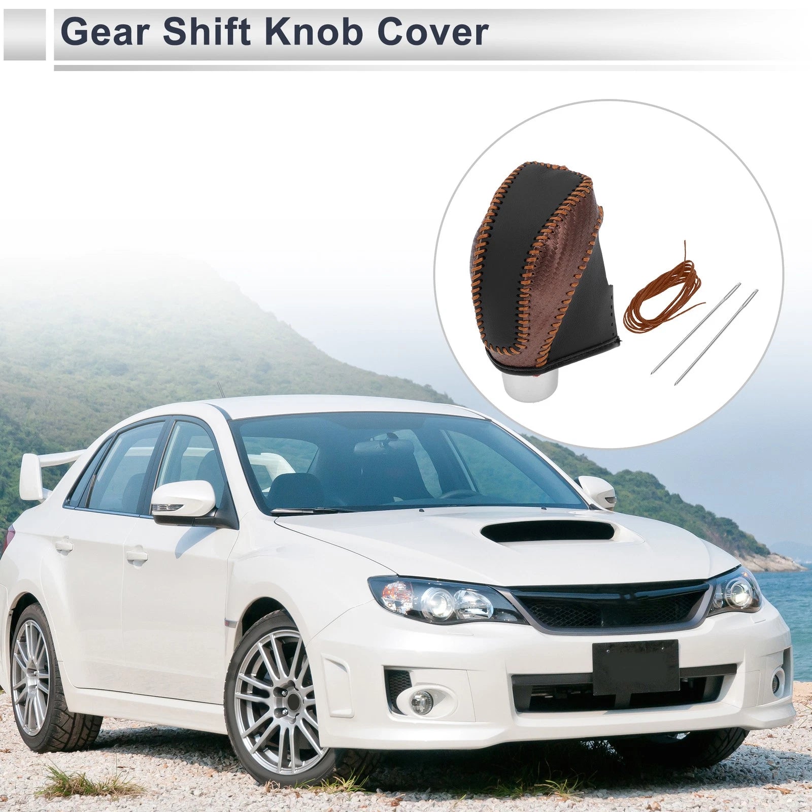 Gear Shift Knob Cover Replacement for Subaru Impreza (2017–2023) Carbon Fiber