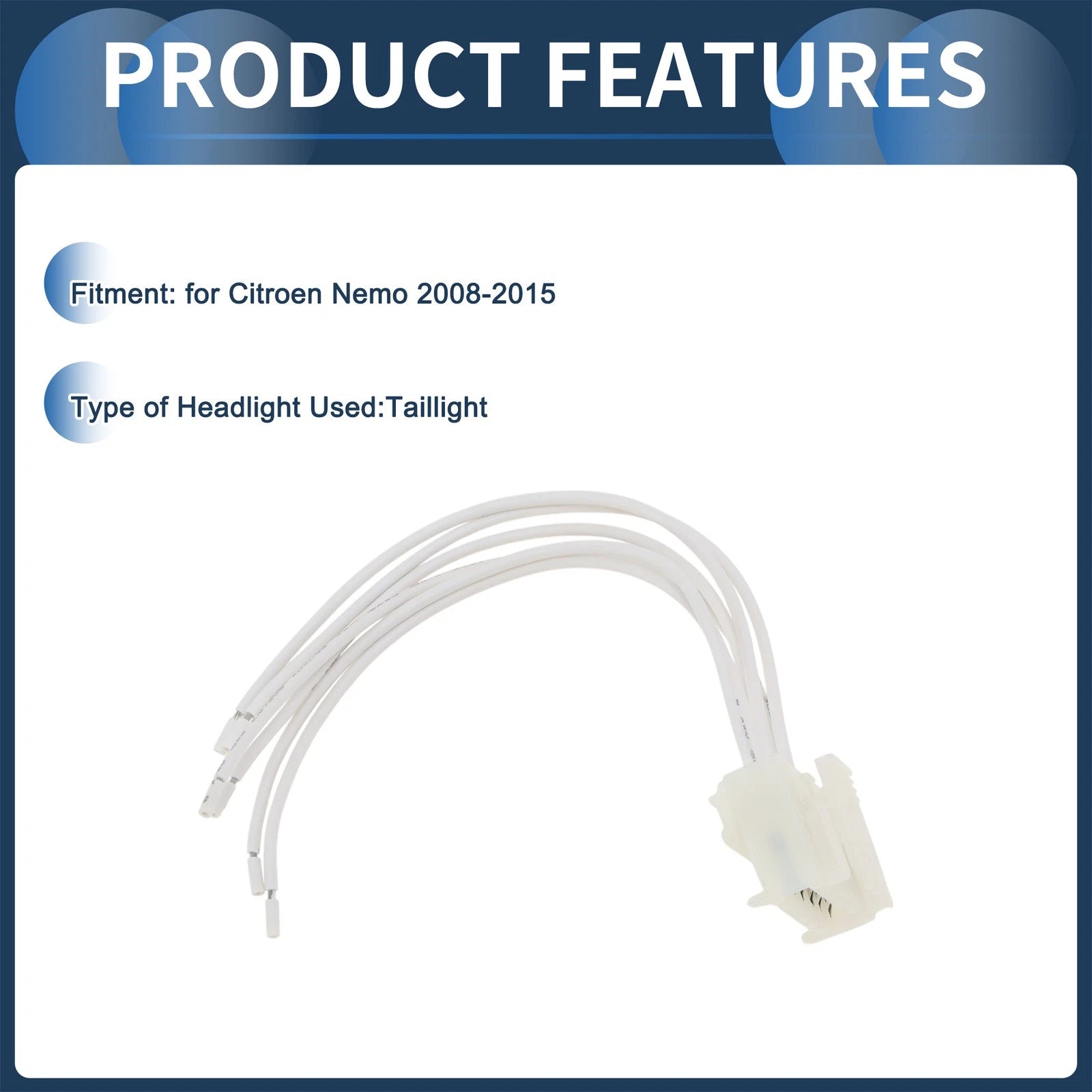 Headlight Wiring Harness Assembly for Citroen Nemo (2008–2015)