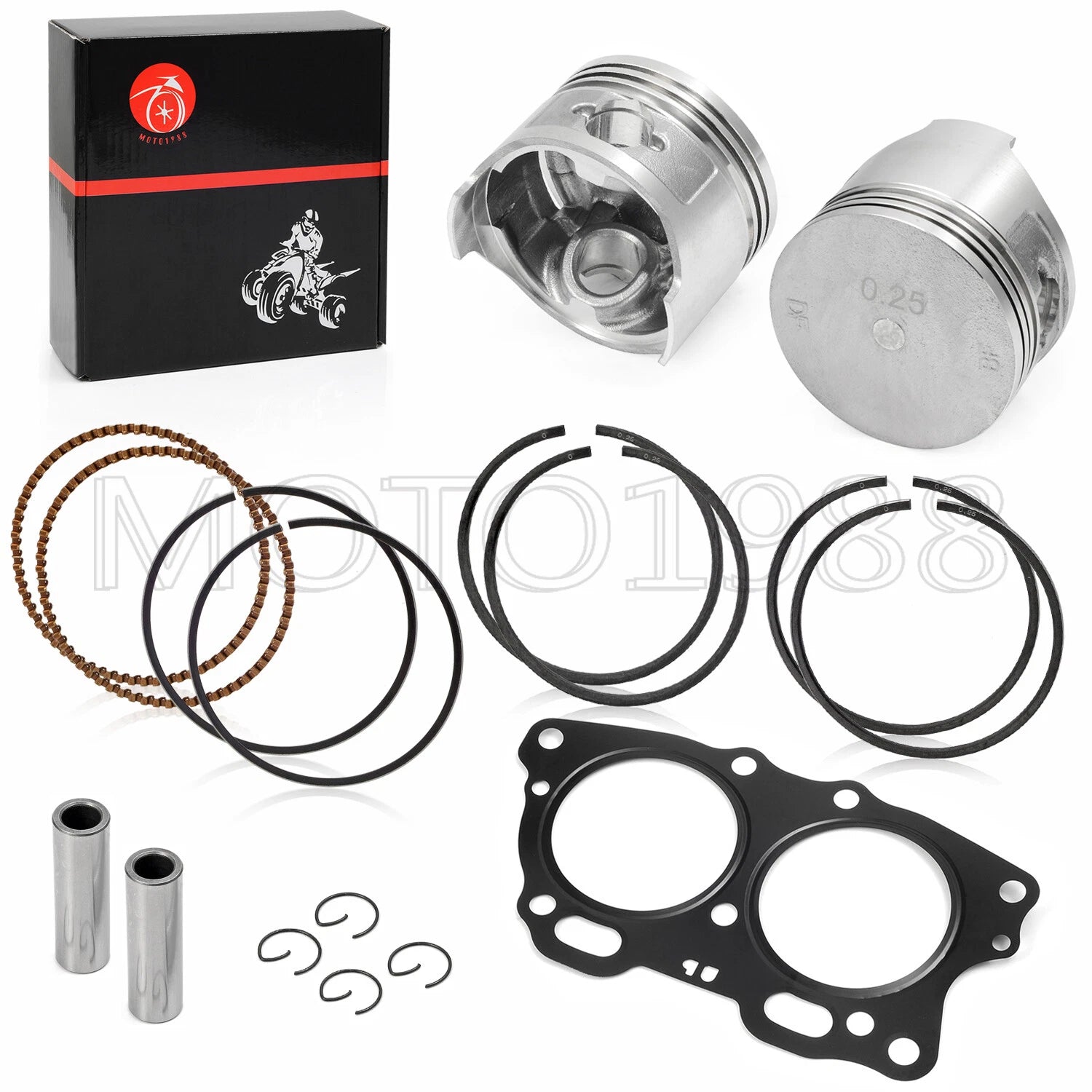Piston Ring Set of 4 for EZGO Golf Cart Robin 295cc EH29C (1991–2008)