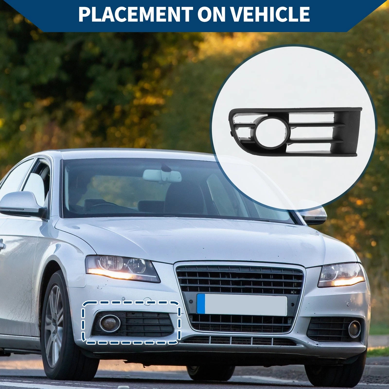 Front Right Fog Light Grill Replacement for Volkswagen Polo (2002–2005)