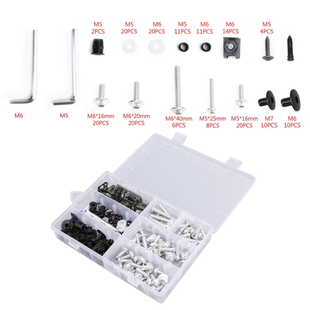 Fairing Bolts Screws Kit Silver for Yamaha YZF R6 R1 R25 R125 R3 T-MAX MT XJR (2000–2023)