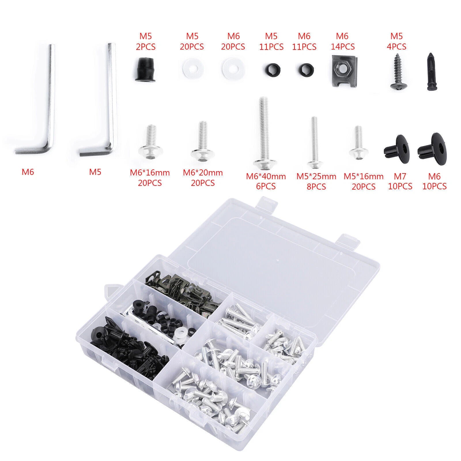 Fairing Bolts Screws Kit Silver for Yamaha YZF R6 R1 R25 R125 R3 T-MAX MT XJR (2000–2023)