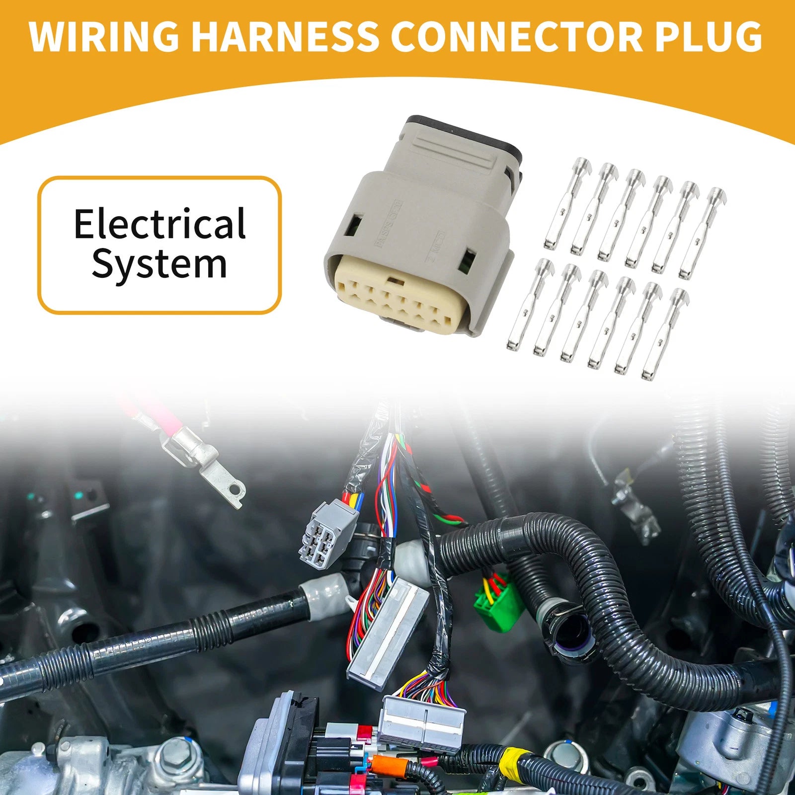 12 Pin Wiring Harness Connector Plug for Harley Davidson (Year Range)