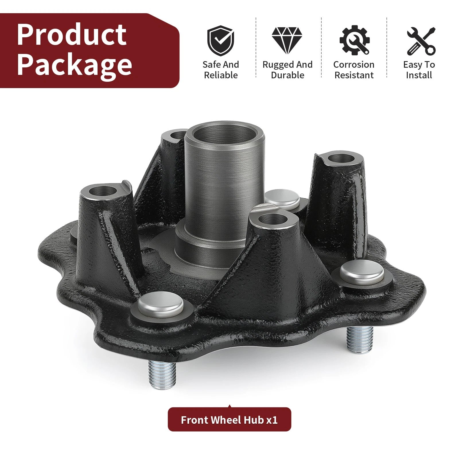 Front Wheel Hub 54110-38F20 54110-38F00 for Suzuki Vinson 500 (2002–2003)