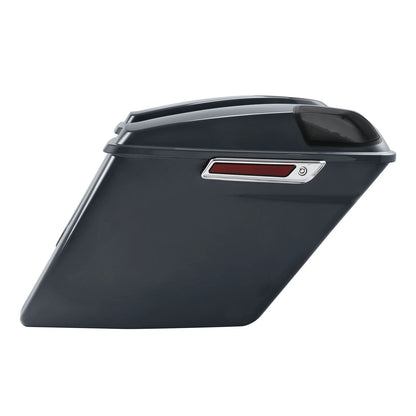 5" Stretched Saddlebags for Harley Touring Road Glide (2014–2023) Gunship Gray