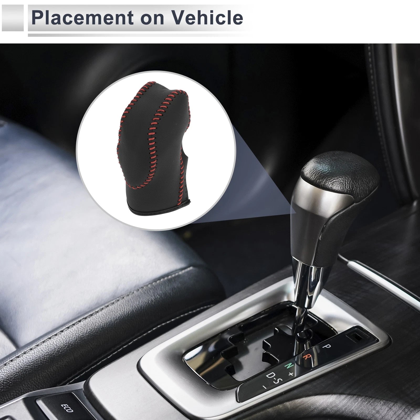Gear Shift Knob Cover Replacement for Car Black (Universal) (2010–2025)