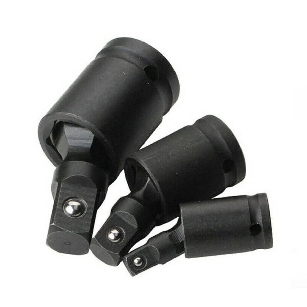 Set of 3 Chrome Molybdenum Impact Universal Joint Socket 1/4" 3/8" 1/2" Drive