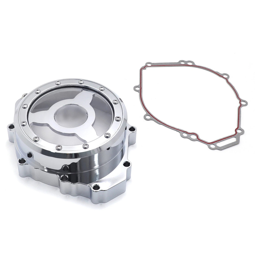 Chrome CNC Left Engine Stator Cover for Yamaha YZF R1 (1998–2003)