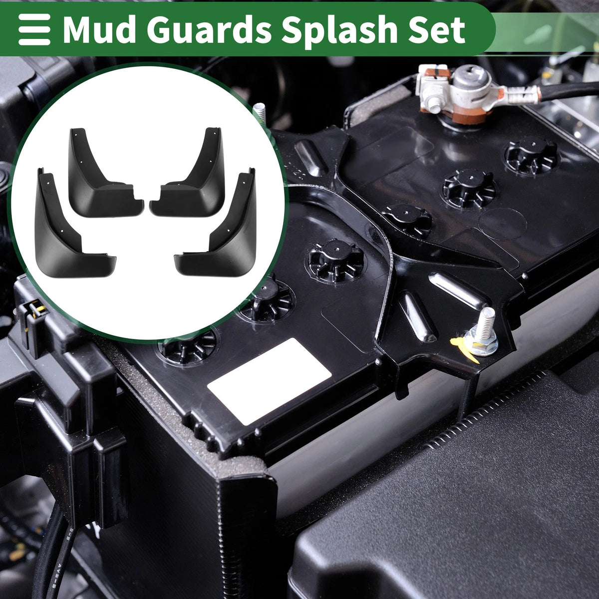 Mud Flaps Splash Guards for Ford Fiesta (2009–2012) W/ Mount Accessories