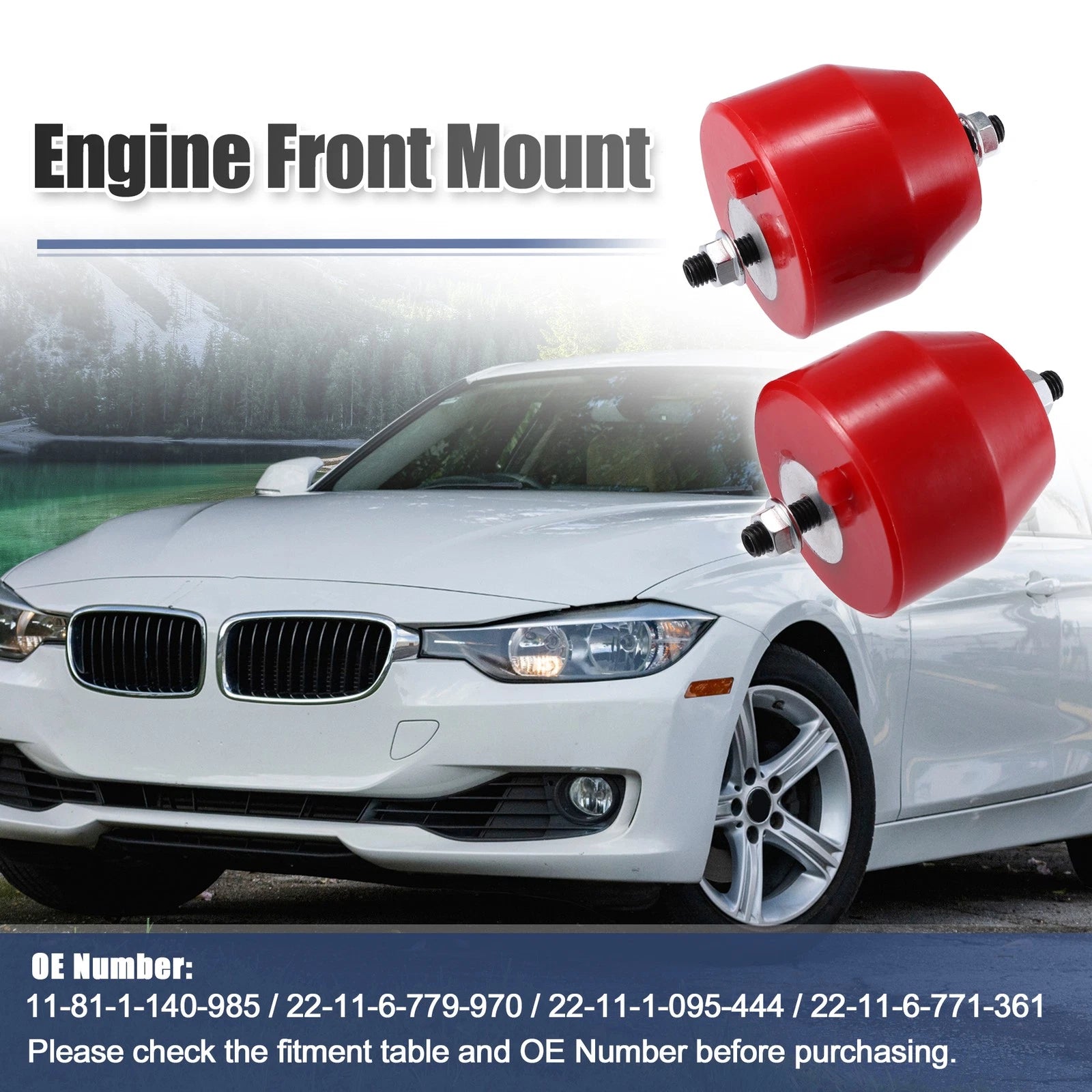 Front Engine Motor Mount Replacement Set for BMW E36 (1992–1999)