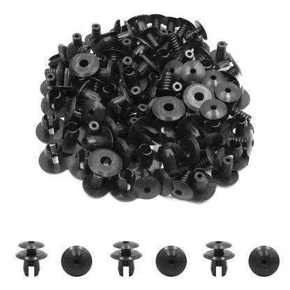 10mm Black Plastic Rivet Clips 50 Pack Bumper Fastener for Volkswagen (—)