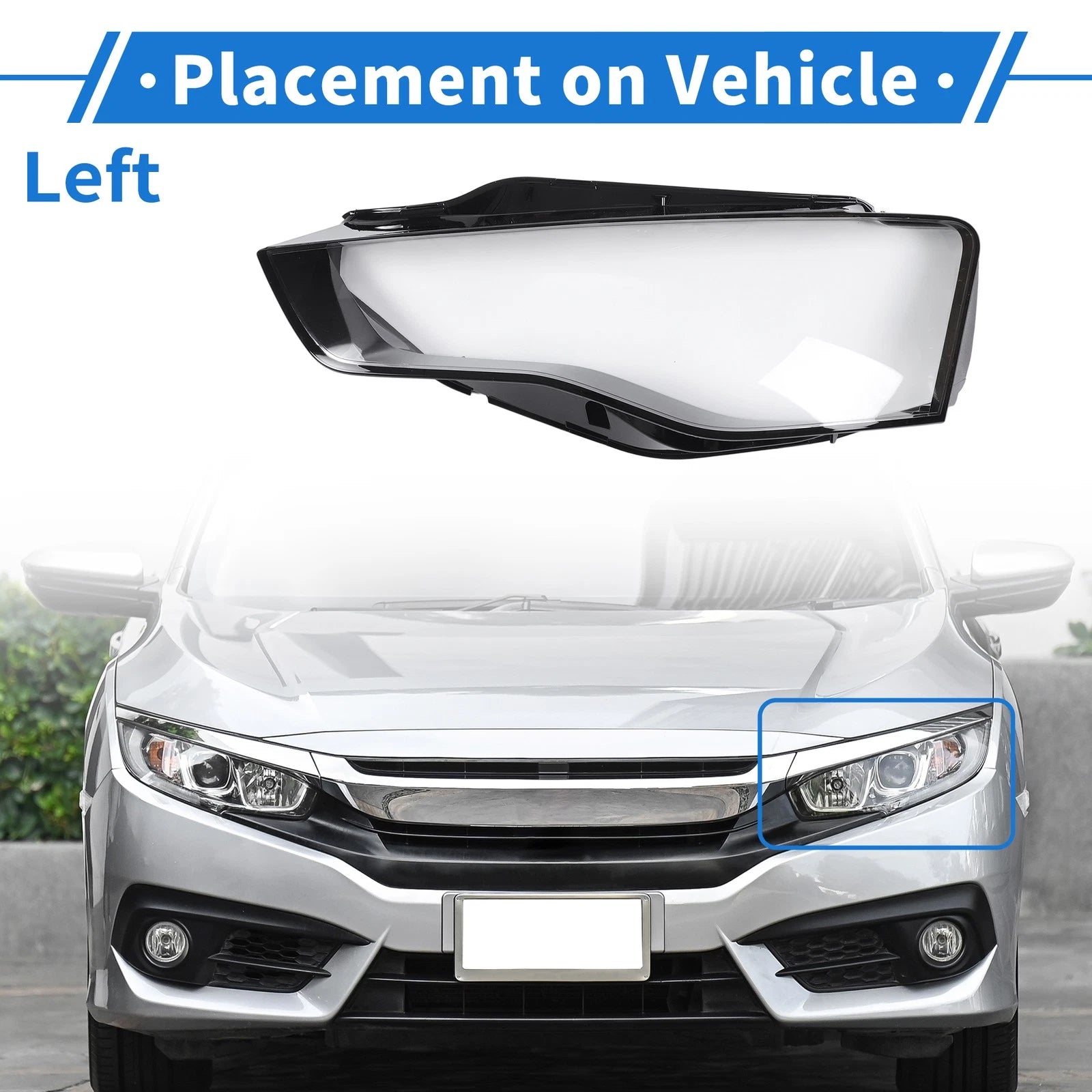 Headlight Lens Cover Front Left for Audi A5 (2012–2015)