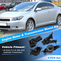 4X Engine Motor & Transmission Mount Kit for Scion TC 2.4L (2005–2010)