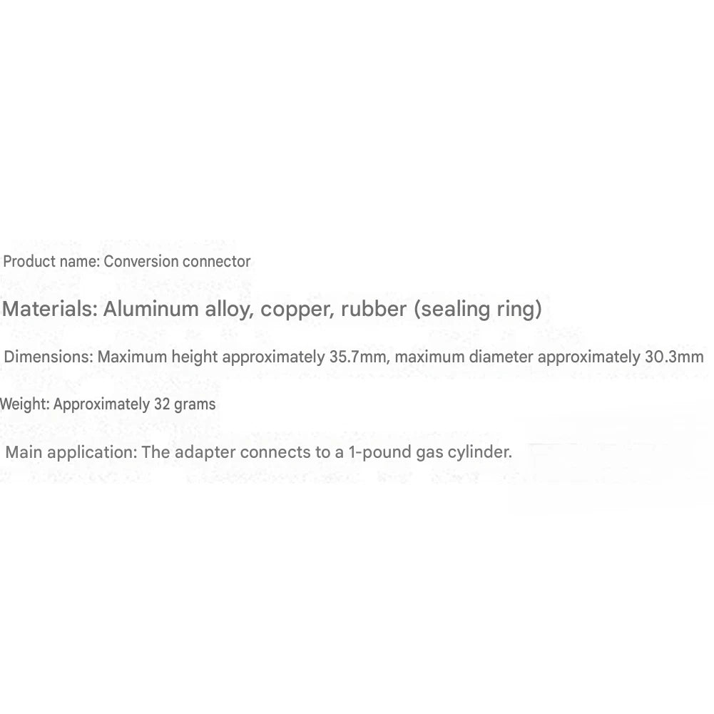32g Lightweight Canister Adapter for Outdoor Stove Systems