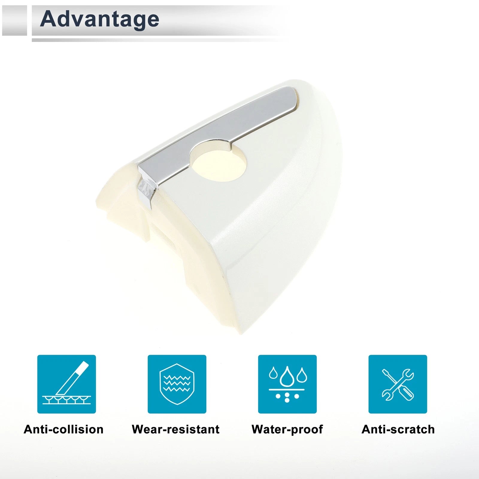 Front Left Door Handle Lock Cylinder Cover Set for Toyota Corolla (2014–2018)