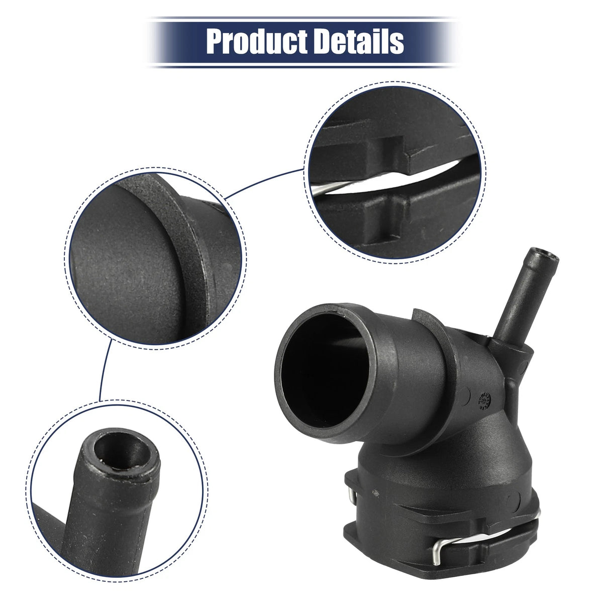 2X Radiator Coolant Hose Flange for Audi A3 (2008–2013) No. 3C0122291