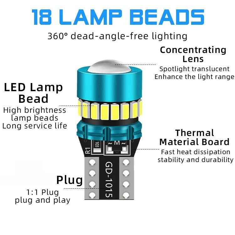 T10 LED License Plate Light for Ultra Bright White Red Yellow (12V 24V)