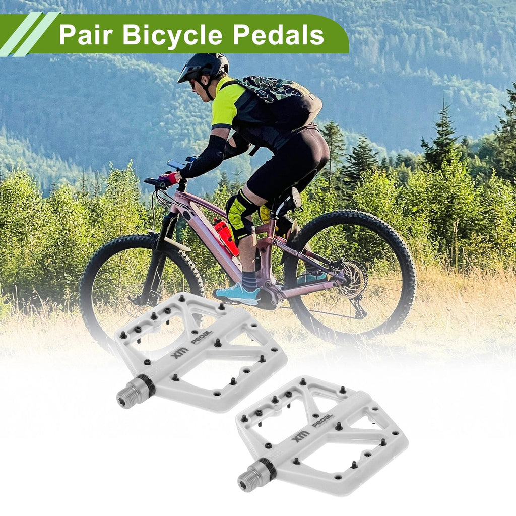 Nylon Bicycle Pedals Universal Non-Slip Pair for 14mm Axles (1 Pair)