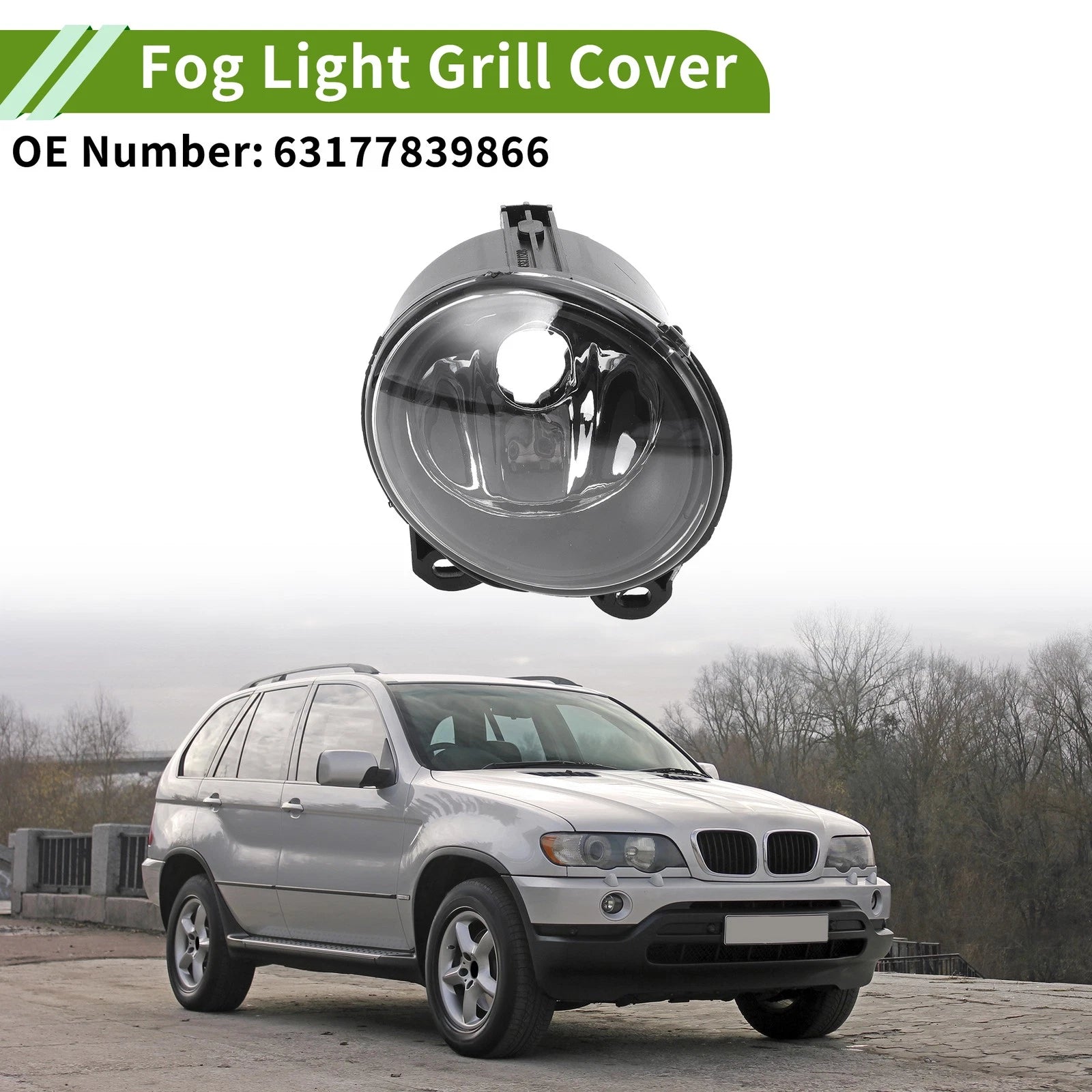Right Fog Light Grill Replacement for BMW X5 (1999–2006)