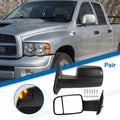 Tow Mirrors for Dodge Ram 2500 3500 2003–2009 with Puddle Lamp Black