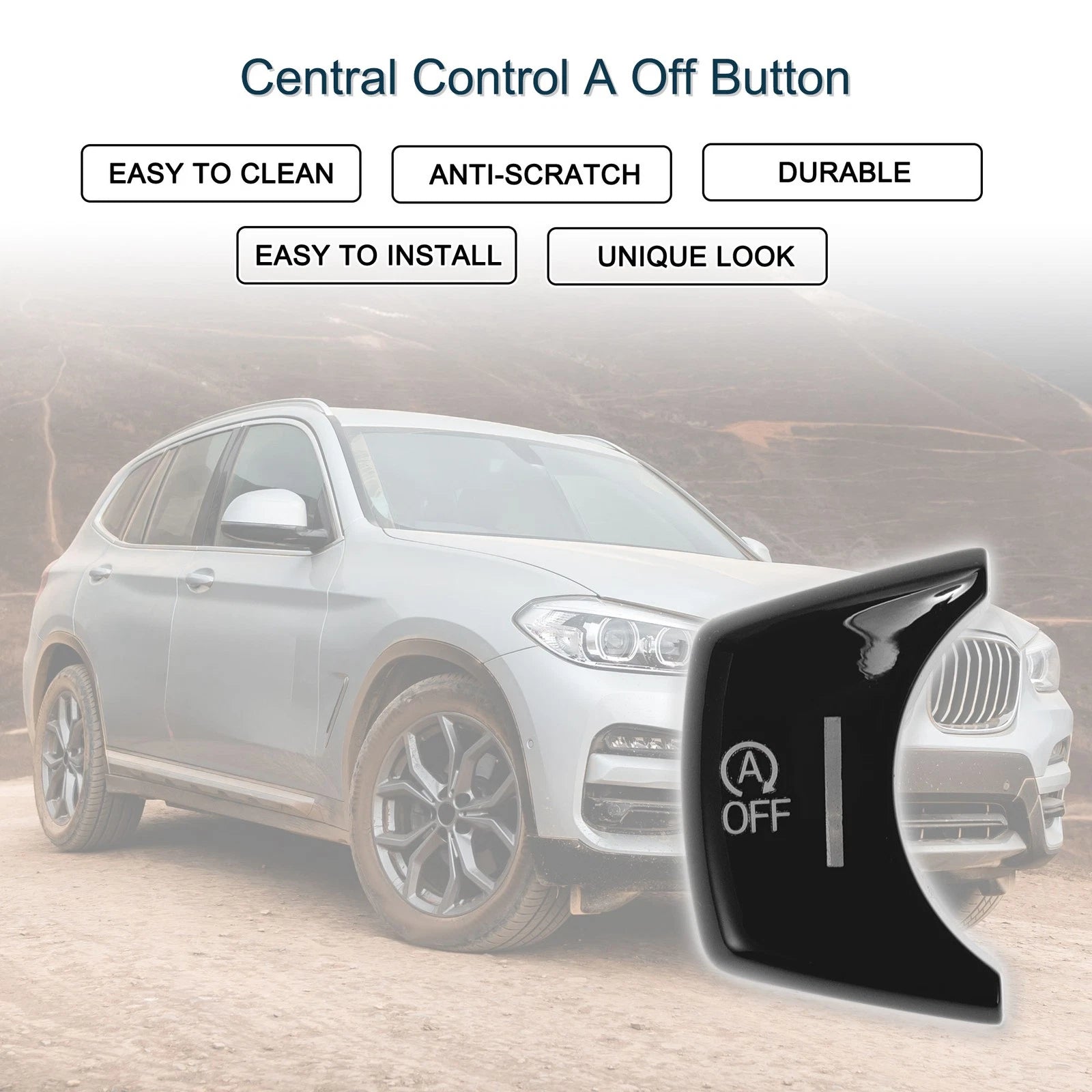 Central Control A Off Button Replacement for BMW X3 X4 X5 X6 (2011–2018)