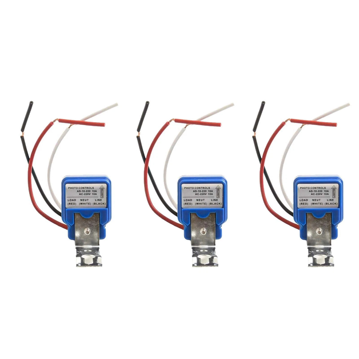 3Pcs Automatic Light Sensor Switch for Street and Garden Lights (220V)