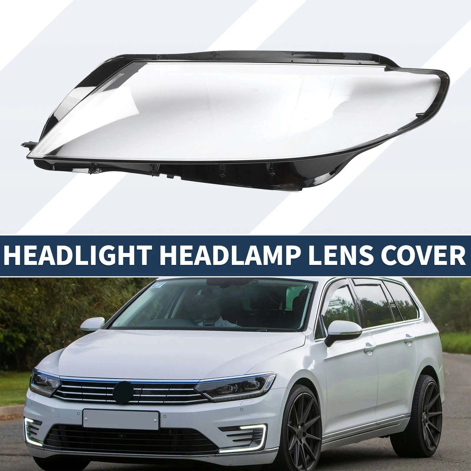 Headlight Lens Cover Front Left for Volkswagen CC (2013–2018)
