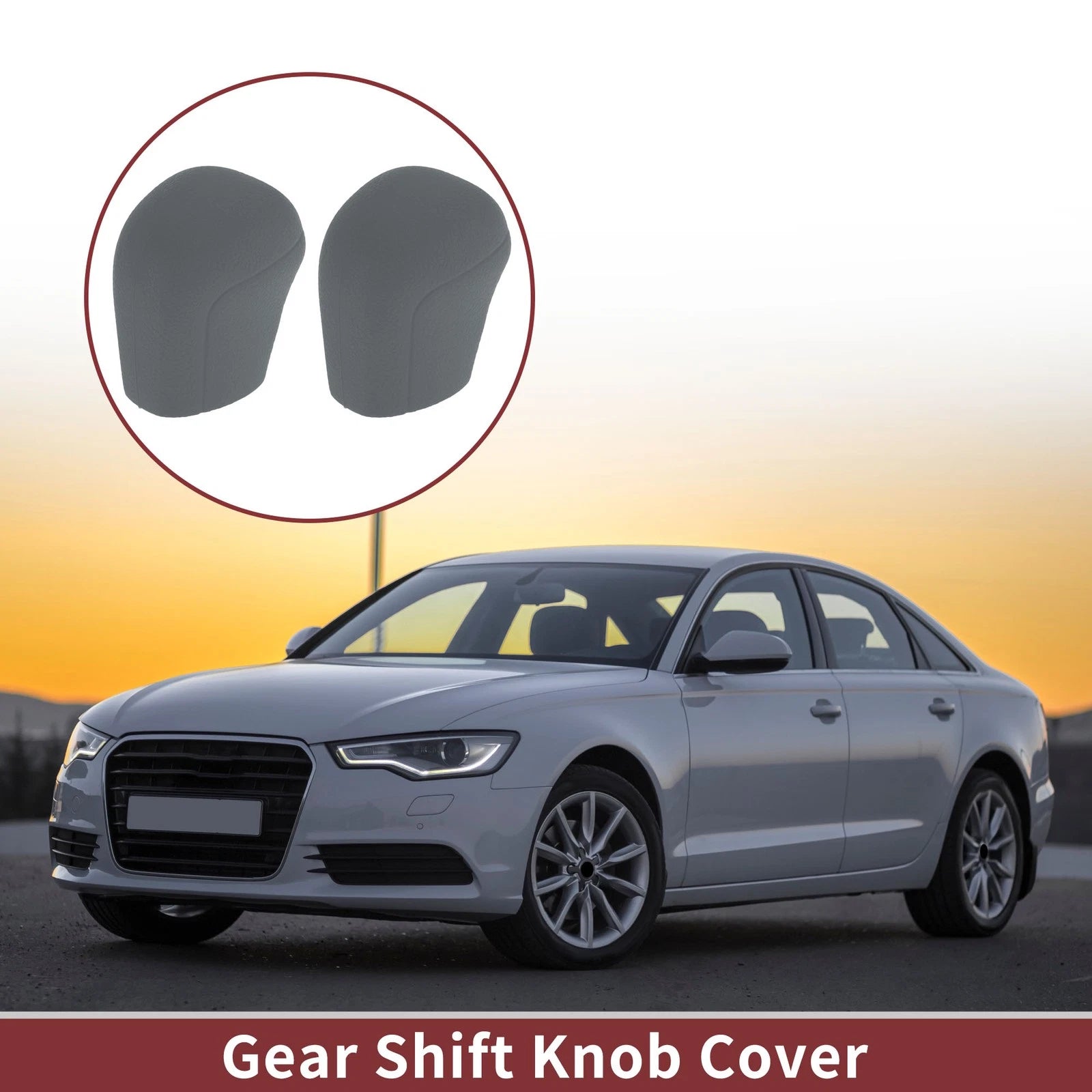 Set of 4 Gear Shift Knob Covers Universal Silicone Gray