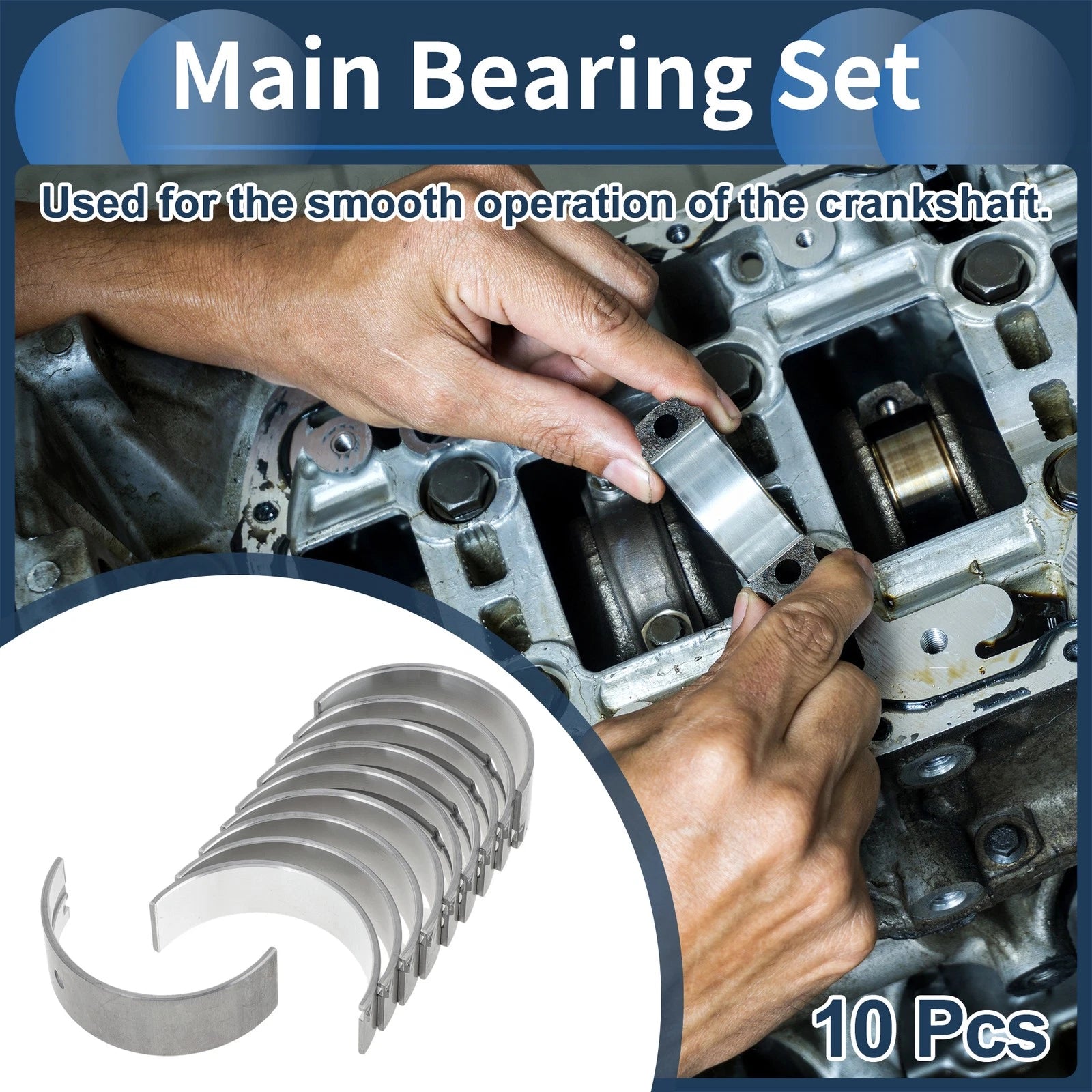 Main Bearing Set Replacement for Toyota Camry (1982–2005)