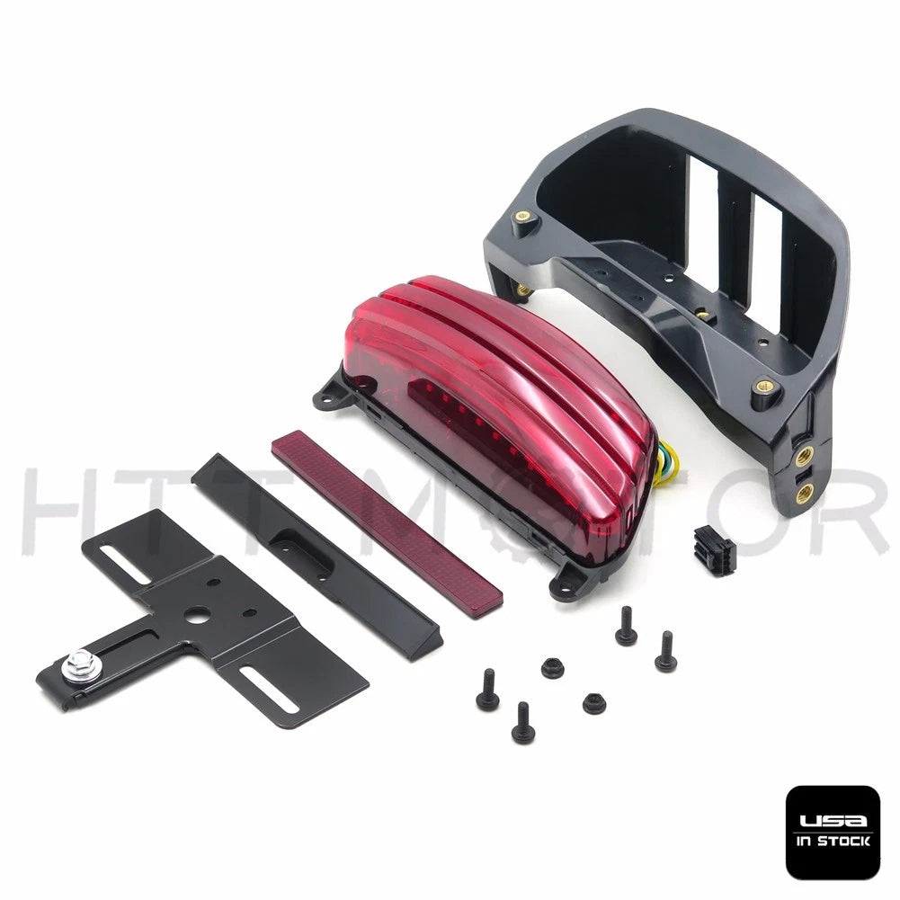 Tri-Bar LED Tail Light Bracket for Harley Softail FXST FXSTB FXSTC